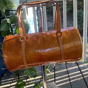 Louis Vuitton Glossy Tan Monogram Barrel Bag
